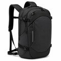 Sac à dos 32 L 32 x 20 x 50 cm en textile noir à compartiments zippés pour voyage