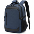 Sac à dos 45 x 30 x 18 cm en textile synthétique bleu marine pour ordinateur avec compartiments multiples