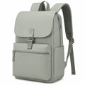 Sac à dos 30 x 14 x 42 cm gris sauge en matière synthétique avec compartiments zippés