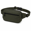 Sac banane 22 x 14 x 6 cm en textile synthétique vert kaki pour quotidien - fermeture zippée