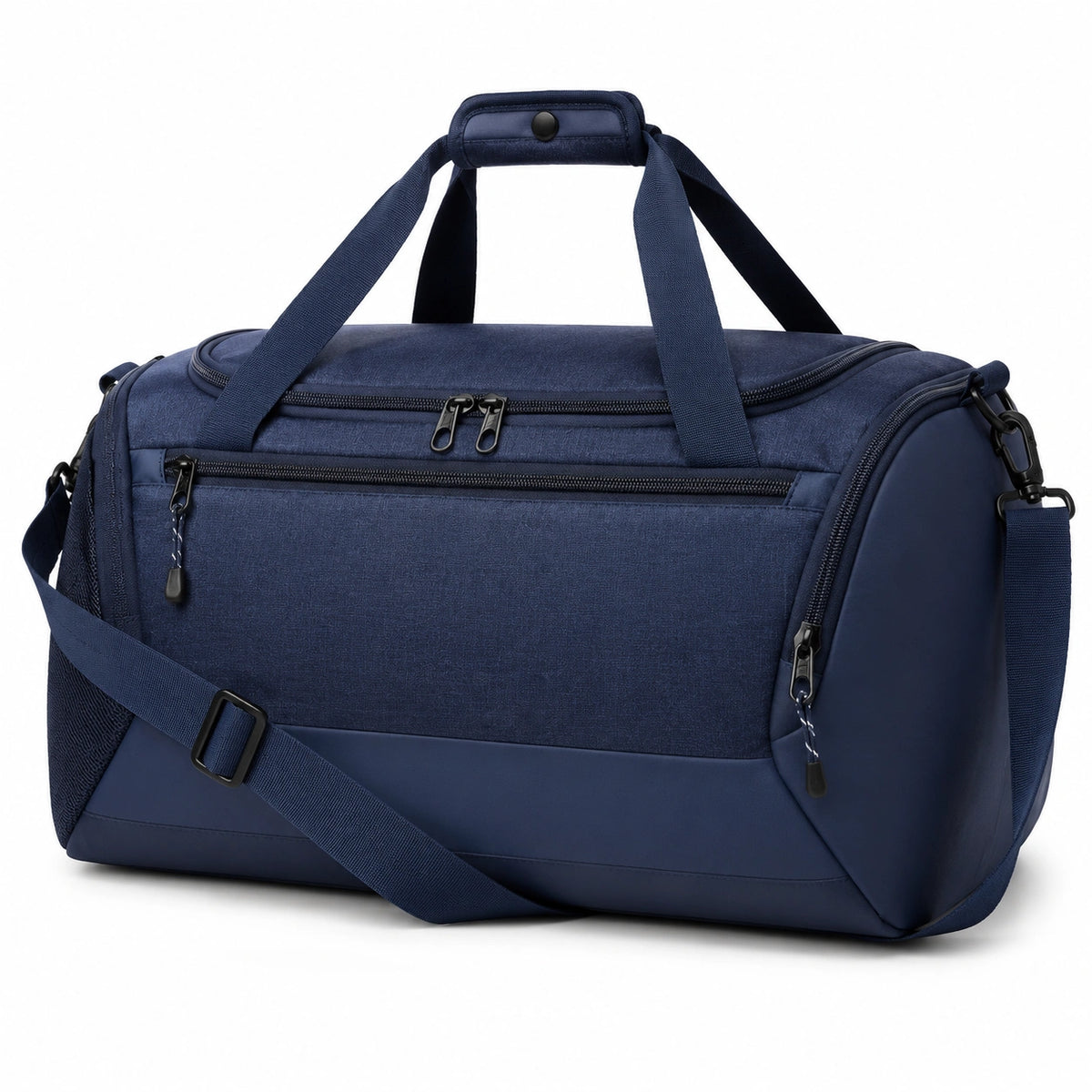 Sac de voyage 50 x 25 x 28 cm en polyester bleu marine à bandoulière réglable