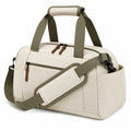 Sac de voyage 45 x 25 x 28 cm en tissu beige et kaki à bandoulière réglable