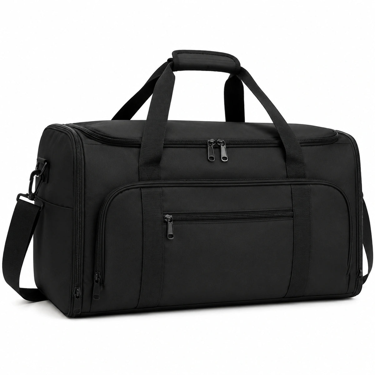 Sac de voyage 50 x 25 x 28 cm en polyester noir à compartiments multiples