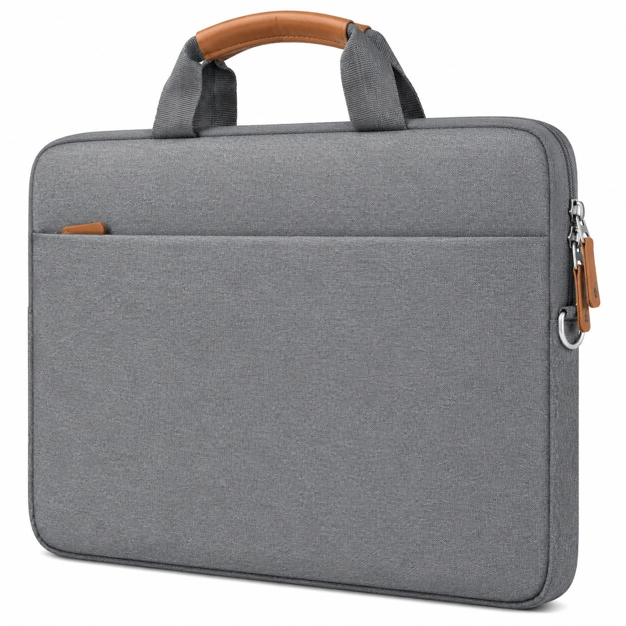 Sacoche pour ordinateur portable 15.6 pouces gris en textile avec poignées rembourrées