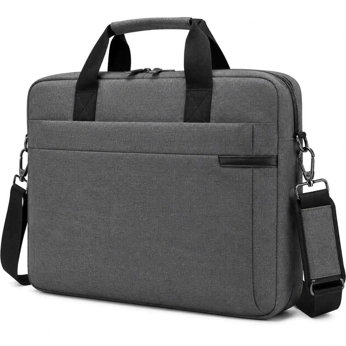 Sacoche pour ordinateur portable 40 x 30 x 8 cm en tissu synthétique gris pour transport fonctionnel